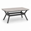 Couchtisch Grau Schwarz MDF Betonoptik Rechteckig 110 x 60 x 45 cm