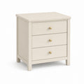Nachttisch mit 3 Schubladen Creme MDF rechteckig 50 x 40 x 65 cm